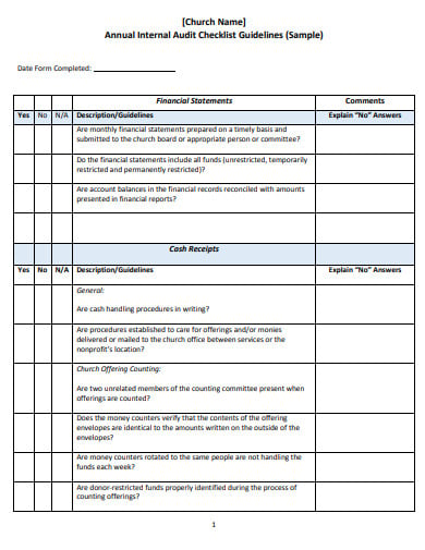 annual-internal-audit-checklist-template