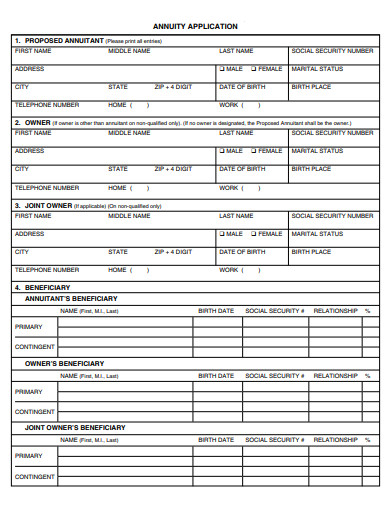 11+ Annuity Application Templates in DOC | Excel | PDF