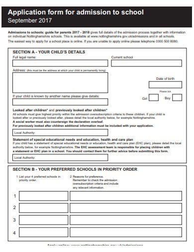 application-form-for-admission-to-school