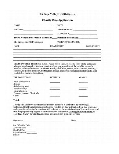 application-form-of-charity-care-sample