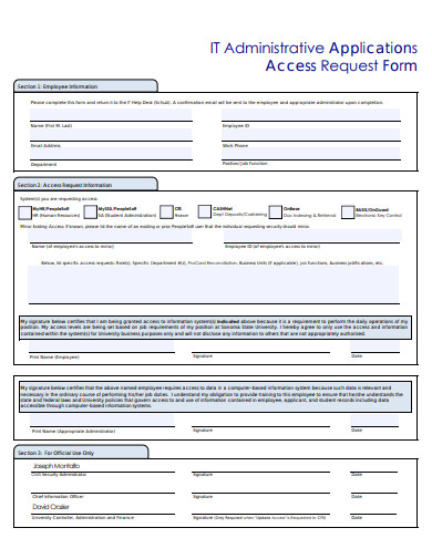 FREE 18+ Access Request Form Templates in PDF | MS Word | Google Docs ...