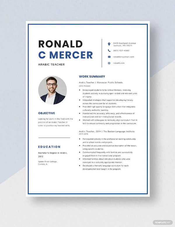 Free Teacher Resume - 64+ Free Word, PDF Documents Download | Free ...