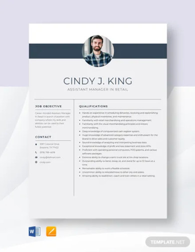 9+ Retail Assistant Manager Resume Templates in PDF | DOC