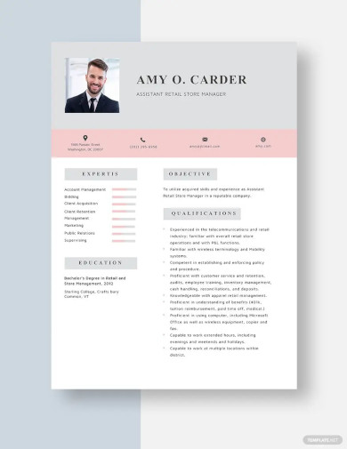 assistant retail store manager resume template