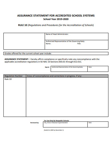 22+ Assurance Statement Templates In Pdf 