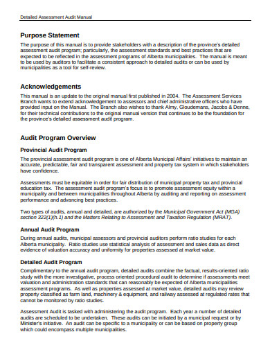 audit assessment template