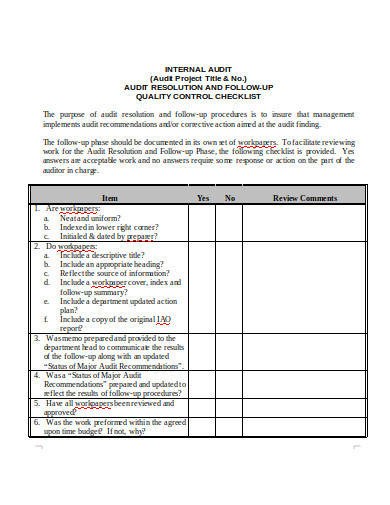 10+ Audit Follow Up Templates in PDF | DOC