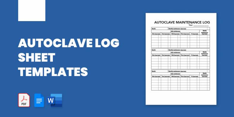 6+ Autoclave Log Sheet Templates in PDF | DOC
