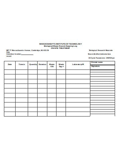 Free Printable Monthly Autoclave Maintenance Autoclave Cleaning Log 