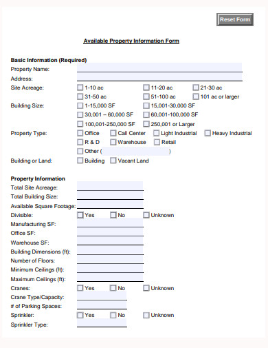 18+ Property Information Form Templates in PDF | DOC