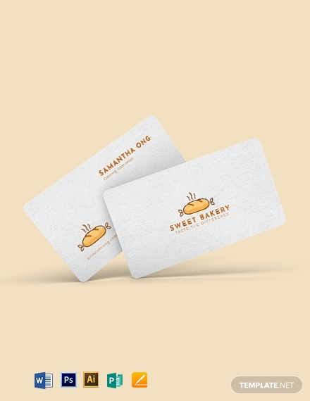 10+ Bakery Business Card Templates - Illustrator, InDesign, MS Word ...