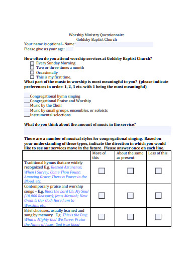 baptist-church-ministry-questionnaire-template