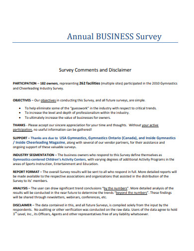 basic-annual-business-survey-template