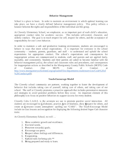 17+ Behaviour Management Plan Templates in PDF | DOC