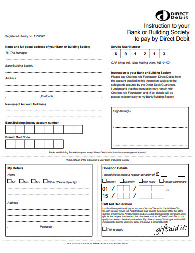 10 Charity Direct Debit Form Templates In Pdf 9351