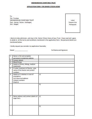 basic-charity-trustee-application-form-template