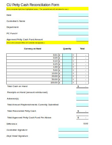 21+ Petty Cash Reconciliation Templates in PDF | DOC | Excel