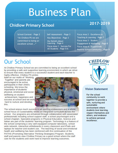 primary school business plan pdf