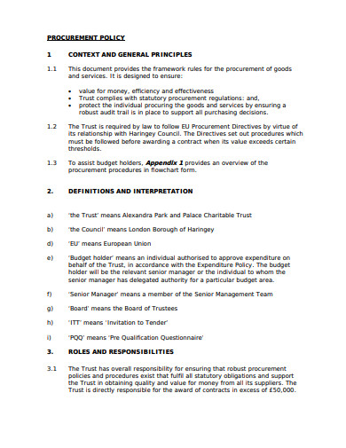 6+ Charity Procurement Policy Templates in PDF | DOC | Free & Premium ...