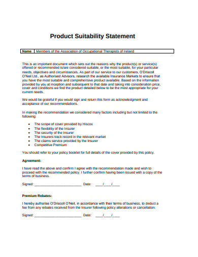 How to write a statement of suitability for a job