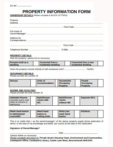 Air Property Information Sheet