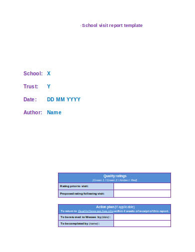 special school visit report writing