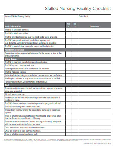 basic-skilled-nursing-facility-checklist