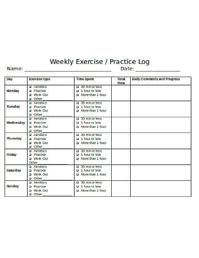 basic-weekly-exercise-log