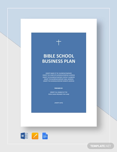 bible school business plan template