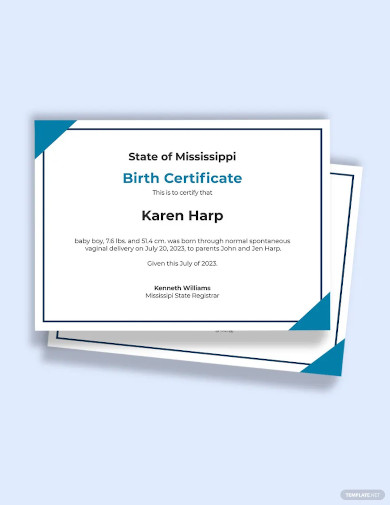 birth certificate border template