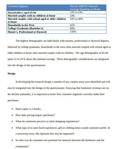 bookstore survey in pdf