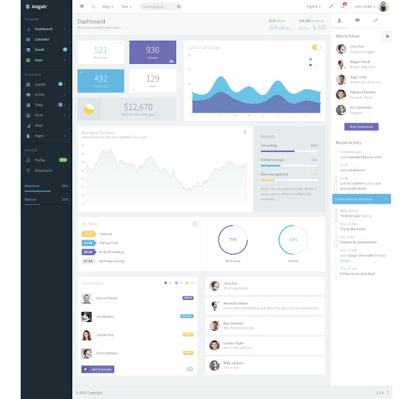 bootstrap admin web app theme