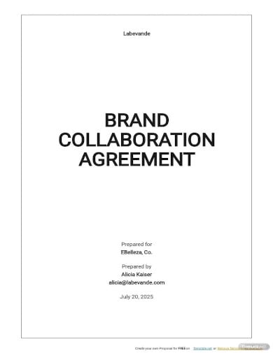 brand collaboration agreement template