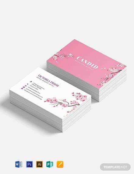 bridal makeup artist business card template 440x570