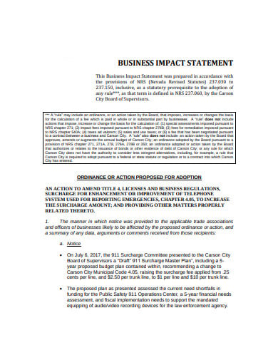 business-impact-statement-template