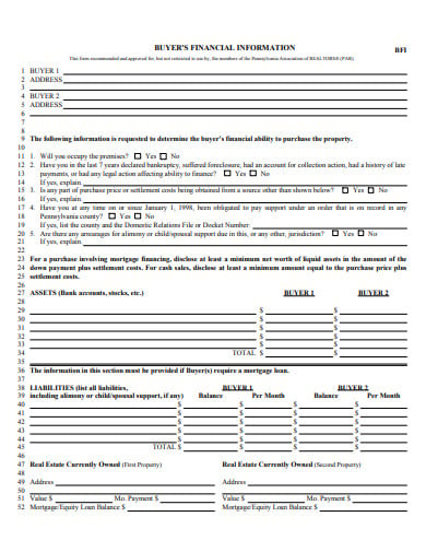 buyer-financial-information-form-example