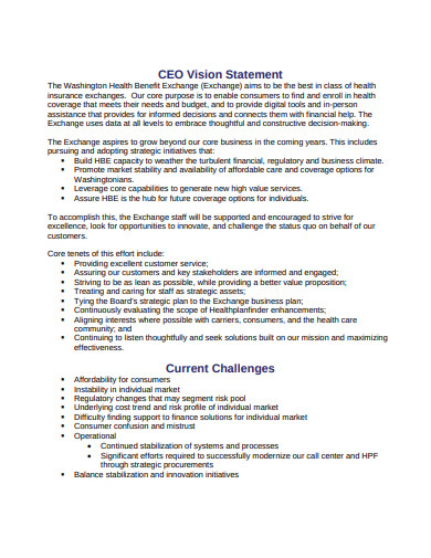 ceo-vision-statement-template