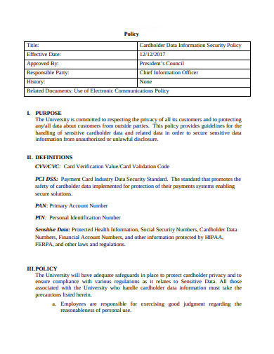 Free 13 Data Security Policy Templates In Pdf Ms Word