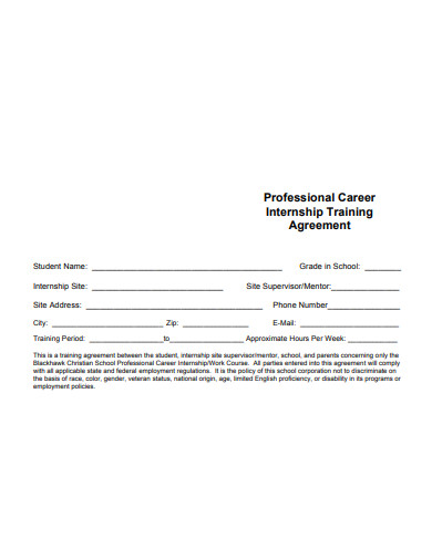 career-internship-training-agreement