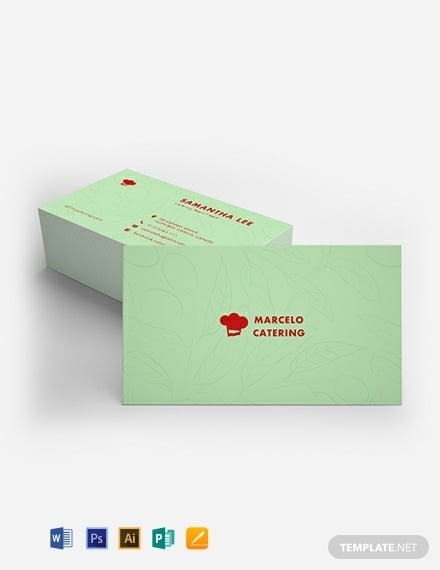 catering service business card template 440x570