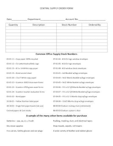 central-supply-order-form-template