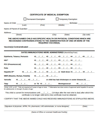 2022 Medical Exemption Form Fillable Printable Pdf Forms Handypdf Images 0873