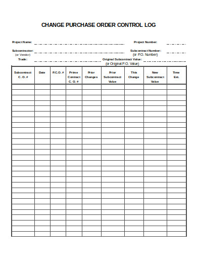 FREE 21+ Change Order Log Templates Google Docs | MS Word | Pages | PDF