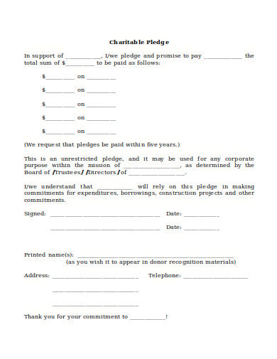 charitable-pledge-form-in-doc