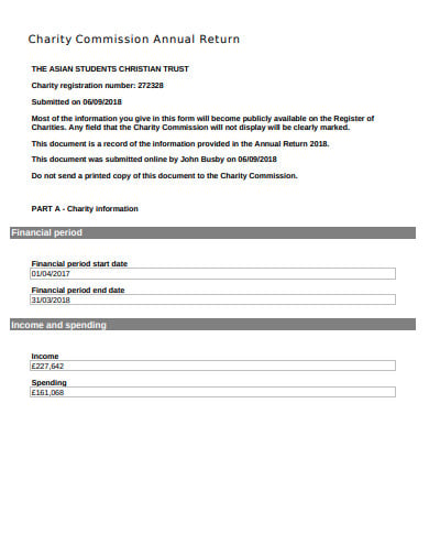 charity commission annual return template1