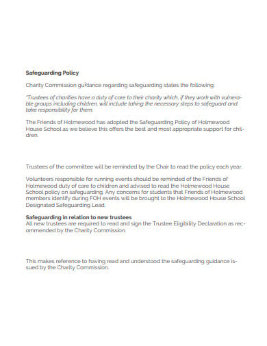 charity-commission-safeguarding-policy-template