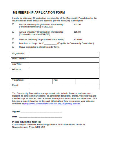 charity-membership-application-form-example