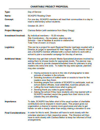 13 Charity Project Proposal Templates In PDF DOC 13 Charity Project Proposal Templates In PDF DOC