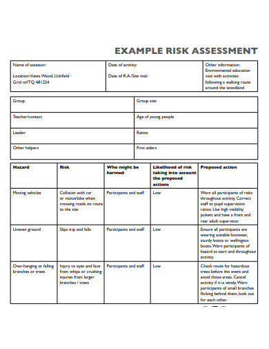 11+ Charity Risk Assessment Templates in DOC | PDF