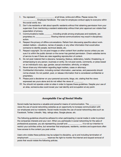 charity-social-media-policy-template-in-pdf
